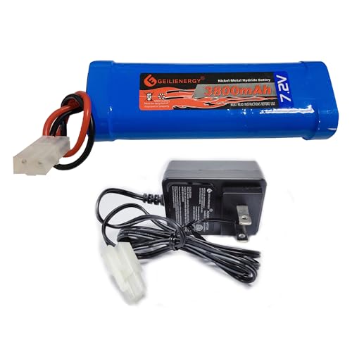 7.2V 3800mAh RC Battery with Tamiya Connector (1 Pack 7.2V 3800mAh Battery +1PACK Charger) - color: 1 PACK 7.2V 3800mAh battery +1PACK charger