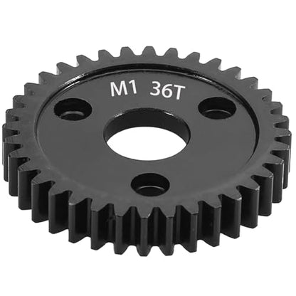 M1 Spur Gear 1.0 Metric Pitch 36-Tooth, 30T 32T 34T 36T 38T 40T 42T 44T 46T 48T 50T 52T Spur Gear Mod 1 for TRAXXAS Slayer Pro 4X4 Revo 3.3 ARRMA HPI HOBAO LOSI, Hardened Steel Upgrade Part Gear (36T) - size: 36T