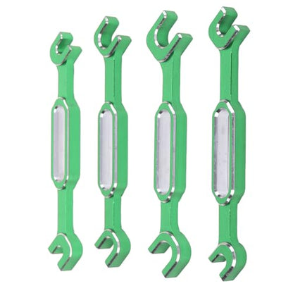 Tyenaza 4Pcs RC Aluminum Alloy Wrench, 3/3.2/3.5/3.7/4/5/5.5/6mm Turnbuckle Nut Ball Joint Remover with Multifunction RC Shock Absorber Plier Repair Tool KitRepair Tool Kit (Green) - color: Green