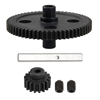 ShareGoo Metal Spur Diff Differential Main Gear 62T & 17T Pinion Motor Gear Center Reduction Compatible with WLtoys 12428 12423 1/12 RC Crawler Car