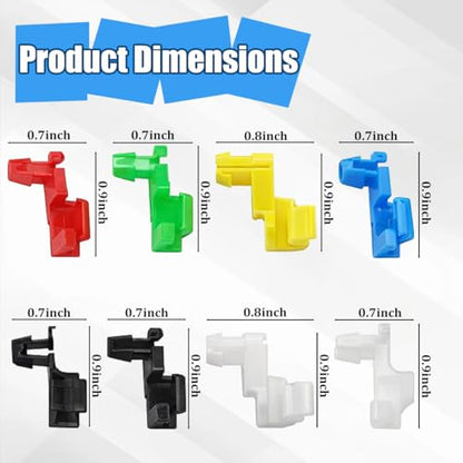 80PCS Car Door Lock Rod Clip Assortment Kit, Left & Right Door Handle Rod End Retainer Latch Locking Clip, Auto Tailgate Handle Push Clamp Replacement, Universal for Most Vehicles