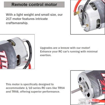 Professional 21T 550 Motor RC Replacement Accessory, fit Brushed ESC Electric Speed Controller Replacement Motor RC Replacement Accessory Fit for 1/10 RC Car