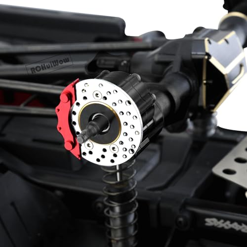 RC Brass Diff Cover,Inner Front Portal Steering Knuckles,Outer Portal Knuckle Cover,Front Rear Caster Blocks C Hub Carrier,Upgrades Part for 1/10 TRX4 TRX6 RC Crawler Car,Black