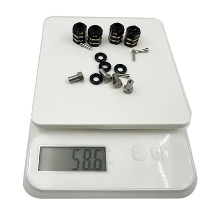 12mm Wheel Hex Hub Extension Adapters for TRX4 TRX6 RC Crawlers, CNC Machined Brass Wheel Spacers (15mm) - style: 15mm