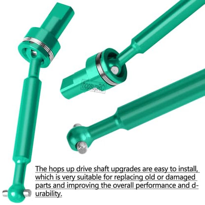 Alloy Metal Shocks&Drive Shaft Axles&Suspension Arms&Steering Block&Camber Links Toe Links&Gearbox&Body Posts Mount&Shock Tower Upgrades Parts for 1/18 LaTrax Teton Desert Prerunner,Green - color: Green(for 1/18)