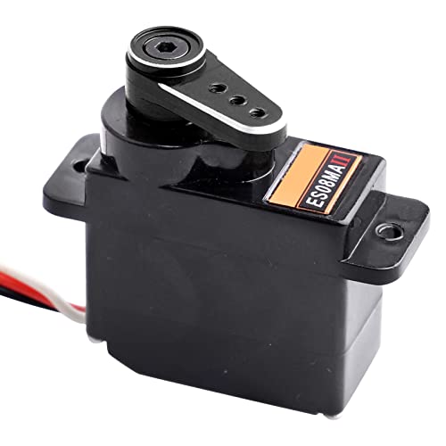 Steering Servo Horn Aluminum Servo Arm for EMAX ES08MA II Servo (Black) - color: Black