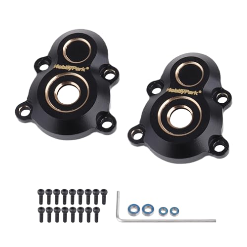 HobbyPark 44g Brass Steering Knuckle Front and Outer Portal Housing for Redcat Ascent-18 Upgrades Parts Redcat 1/18 RC Crawler Parts Black Coating Heavy Duty RC Car Parts Accessories