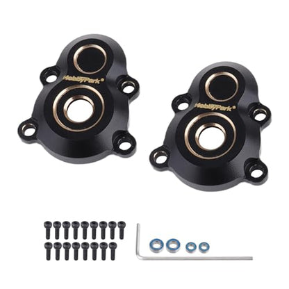 HobbyPark 44g Brass Steering Knuckle Front and Outer Portal Housing for Redcat Ascent-18 Upgrades Parts Redcat 1/18 RC Crawler Parts Black Coating Heavy Duty RC Car Parts Accessories