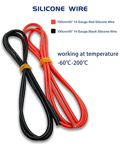 T-Plug XT60 EC3 Male and Female Adapter Connectors for RC ESC Battery | Heat Shrink Tube 14AWG Silicone Wire for RC Models Drones,Good Conductivity,Low Resistance,Low Energy Conduction Loss