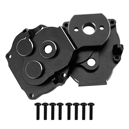 ShareGoo Aluminum Alloy Transmission Gearbox Hoursing Gearbox Case Upgrades Parts Compatible with Traxxas TRX4M 1/18 RC Crawler Car (Black) - color: Black