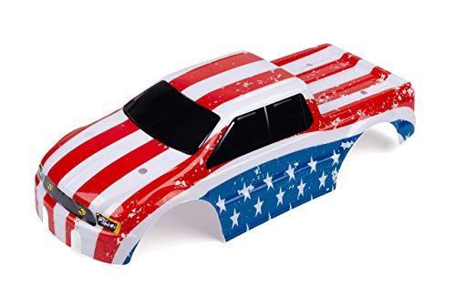 SummitLink Custom Body Compatible for T/E Maxx Shell Cover E-Maxx 1/10 Scale RC Car (Truck not Included) (Flag Strip) - style: Flag Strip