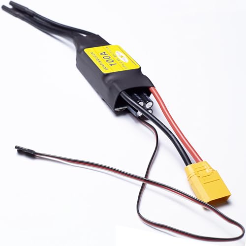 100A ESC 2-6S LiPo Brushless Electronic Speed Controller | With BEC XT90 & 4.0mm Plug for RC Airplane Drone Model - size: 100A