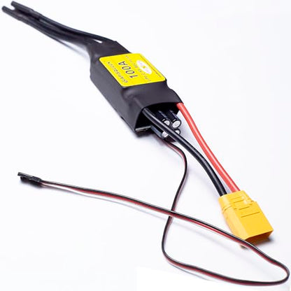 100A ESC 2-6S LiPo Brushless Electronic Speed Controller | With BEC XT90 & 4.0mm Plug for RC Airplane Drone Model - size: 100A