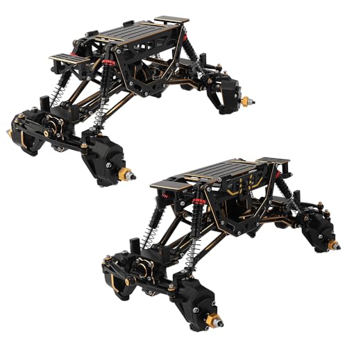 Brass Assembled Car Chasiss Frame Kit with Axles Bumper Gearbox for Axial 1/24 AX24 4WS XC Crawler Truck Model RC Upgrade Parts