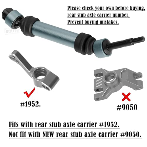 RC Drive Shaft CVD Axles Upgrades Part for 1/10 Slash VXL 4X4,Rustler VXL 4X4,Stampede VXL 4X4,#45 Steel Front Rear Driveshaft with Hex,Titanium - color: Titanium - Upgrades