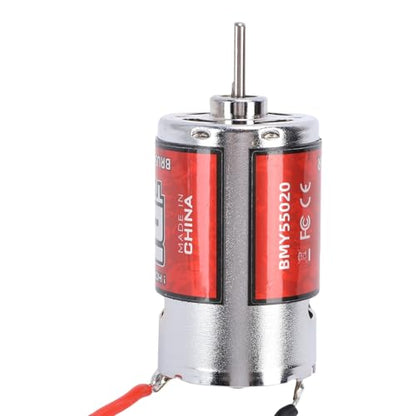 Drfeify 550 Brushed Motor 20T RPM for RC Car and Boat, High Speed D Shaft Replacement for Arrma, HSP, with Stainless Steel Housing