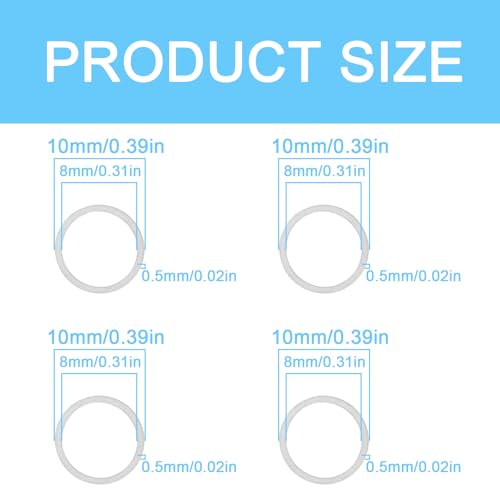 M8x10mm Thin Spacer Washer Set for Electronics,48PC 304 Stainless Steel | 0.1,0.2,0.3,0.5mm precision shims,12 pcs each,for M8 bolts,robotics,mechanical DIY and compact component spacing - size: M8x10