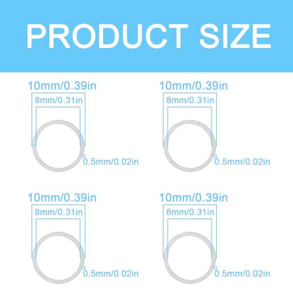 M8x10mm Thin Spacer Washer Set for Electronics,48PC 304 Stainless Steel | 0.1,0.2,0.3,0.5mm precision shims,12 pcs each,for M8 bolts,robotics,mechanical DIY and compact component spacing - size: M8x10