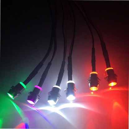 ShareGoo 6Leds LED Light Headlights Taillight Kit Accessories Compatible with RC Car Truck Tank Crawler Traxxas HSP Tamiya Redcat RC4WD Axial SCX10(2 White,2 Red,2 Flashing Colorful LEDs)