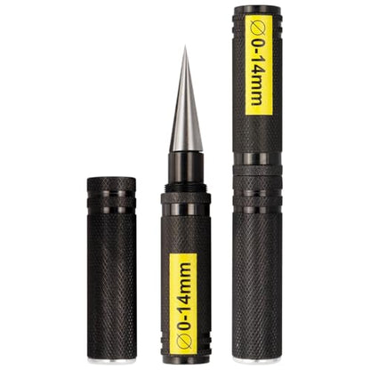 2 Pack 0-14mm RC Body Reamer Tool with Precision Scale – High-Strength Aluminum Expanding Hole Puncher Opener Reamer for RC Car Shell, Plastic Sheet, Aircraft Model, DIY Projects (Black)