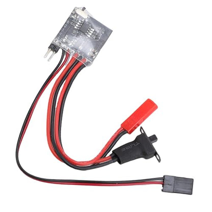Mini Brushed ESC, 30A Speed Regulator, Brake Compatible Motor Controller for N20, N030, N050 Motors, Ideal for 1/16, 1/18, /24 RC Cars