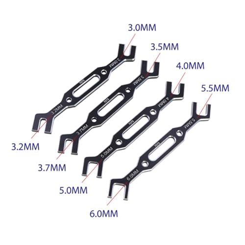 harayaa Off Road Chassis Setup System Set RC Car Aluminum Alloy Setup Gauge Tool Alignment Adjustment Ruler Multifunctional Camber Toe Slip Suitable, with Wrench - color: With Wrench