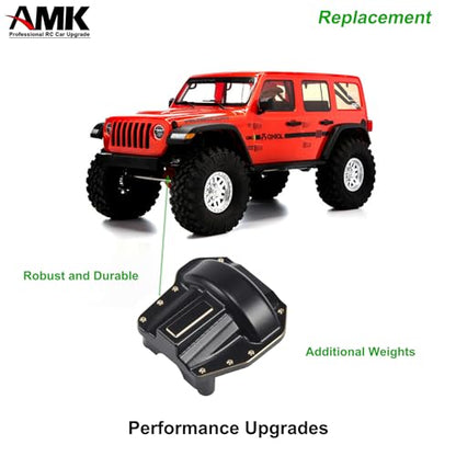 AMK SCX10 III Brass Diff Cover 76g 1/10 Capra Portal Axle Differential Housing Front Rear Set for RC Crawler Axial SCX10 Pro UTB10 Upgrades AR45P