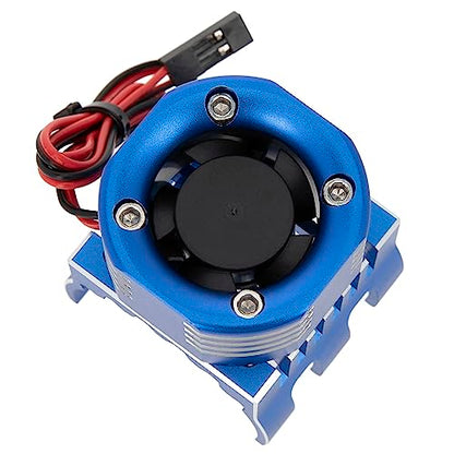 DKKY RC Motor Cooling Fan Heatsink 21000RPM 36mm for Traxxas TRX4 TRX6 Axial SCX10 540 550 1406 1410 1415 1412 Motor (Blue) - style: Blue