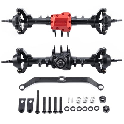 Front Axles Set+4mm Extended Aluminum Complete Axles | For TRX4M Upgrade 1/18, RC Crawler Car - size: Extended Front Axle