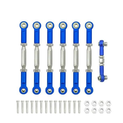 RC Car Replacement for Traxxas for Slash 4X4/2WD 1/10 1 Set Aluminum Turnbuckle Camber Link End Adjustable Kit RC Car Upgrade Parts(Blue 2) - color: Blue 2