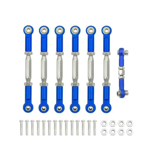 For Traxxas For Slash 4X4/2WD 1/10 1 Set Aluminum Turnbuckle Camber Link End Adjustable Kit RC Car Upgrade Parts Models(Blue 2) - color: Blue 2