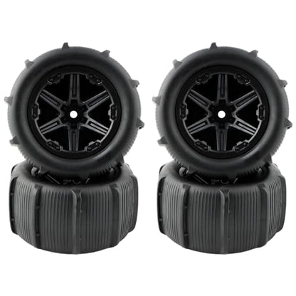 1:14 Paddles Buggy Tires Hex 12mm Wheels for Snow Sand 1:14 14301 14302 H14MK JC14EP HP141S HP141 14209 14210 RC Car(4 Pieces) - color: 4pcs, size: 1:14