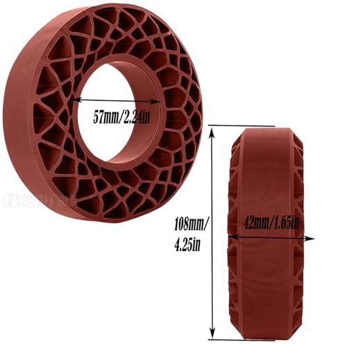 RC 1.9" Waterproof Silicone Wheel Tires for 1/10 RC Crawler Car,SCX10 TRX4 Capra RXB10 TF2 Gen7 Gen8,BRCatWPark RC 1.9" Tires Waterproof Inner Filler,Brown