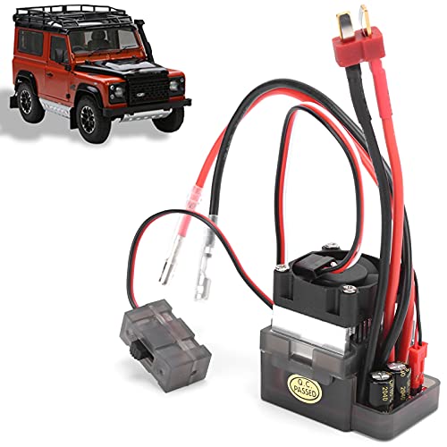 RC Brushed ESC,320A Two-Way with Brake Cooling Fan Two-Way Brushed ESC for RC Cars Boats Models Vehicles