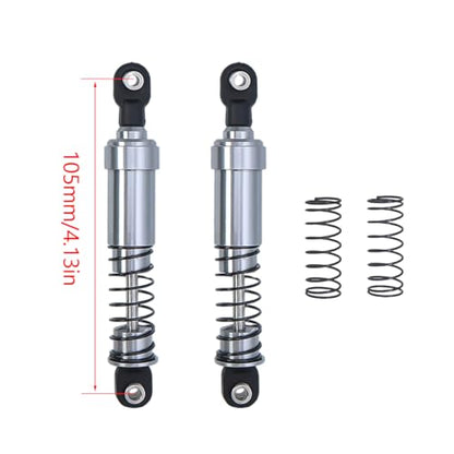 Aluminum Big Bore Shocks Oil Filled 75mm 85mm 95mm 105mm 115mm for 1/10 RC Crawler LCG Cheater Rigs Capra SCX10 90046 TRX4(105mm 2Pcs) - color: 105mm 2pcs