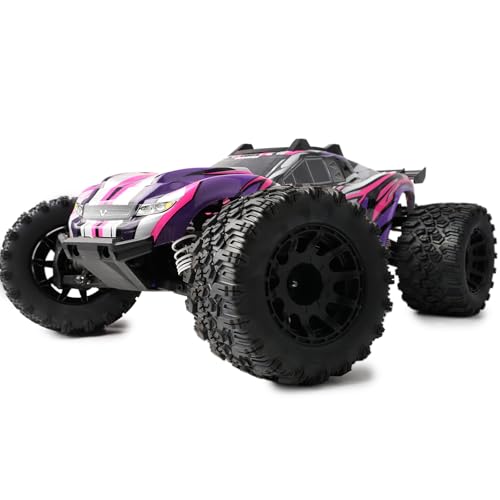 Preglued Larger RC 2.8" Monster Truck Tires and Wheels Mounted 12mm Hex for 1/10 Traxxas Stampede Rustler VXL 4x4 2WD Redcat Volcano EPX Pro-Upgrade 1/10 Scale RC Truck Tires Wheels MT Tyres - style: 2.8 RC truck tires 1/10