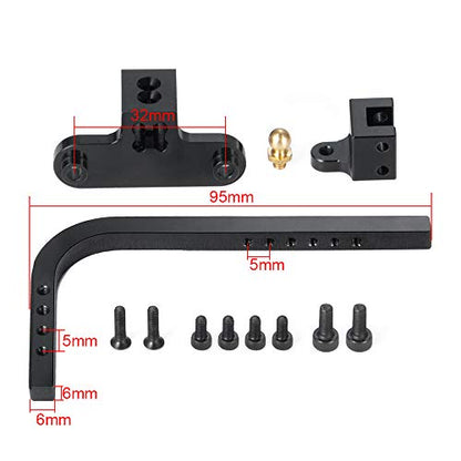 Que-T Aluminum Adjustable Tow Trailer Hitch for 1/10 RC Crawler Axial SCX10