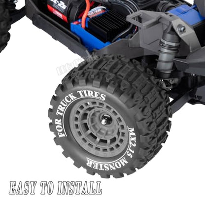 12mm Hex RC Wheel Tires for 1/16 Mini Maxx & Mini XRT,HSP 94186,E-Revo,L0 S1 1/18 Mini LMT RC Crawler Car Truck,RC Drift Wheels,Mini RC Truck Tires 4PCS,Grey - color: Grey - (12mm Hex RC Wheel Tires)