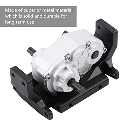 RC Transmission Gearbox, Metal Gearbox Transfer Case with Mount for SCX10 / D90 1/10 RC Crawler Car