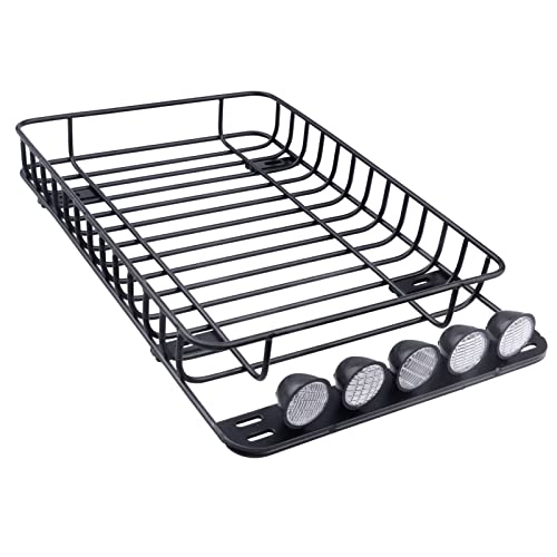 RC Body Reamer w/Curved & Straight Scissors & RC Roof Rack Luggage with LED Lights Set for TRX-4 Axial SCX10 Redcat Gen 8