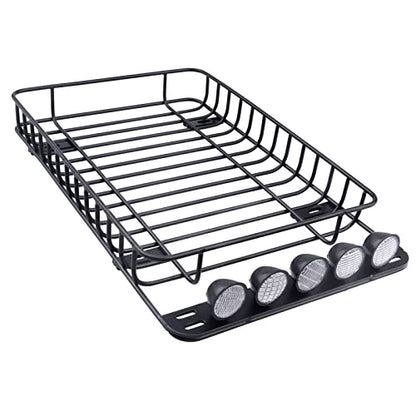 RC Body Reamer w/Curved & Straight Scissors & RC Roof Rack Luggage with LED Lights Set for TRX-4 Axial SCX10 Redcat Gen 8