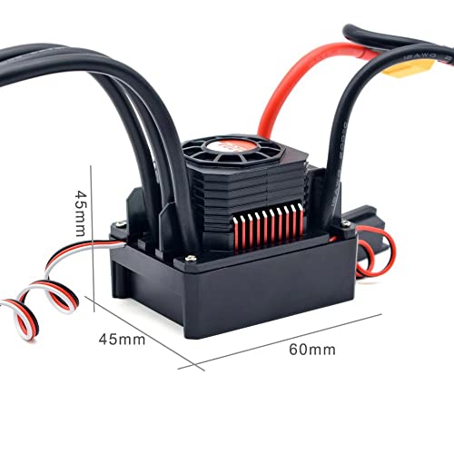Hobby Waterproof 120A 2-3S Lipo Speed Controller Brushless ESC for 1/10 1/12 RC Car