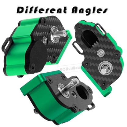 LCG Center Gearbox Transmission Box Upgrades Part for SCX10 SCX10 II 90046 90047 1/10 RC Crawler Car,Aluminum Middle Transmimssion Gearbox,Green - color: Green(1pc)