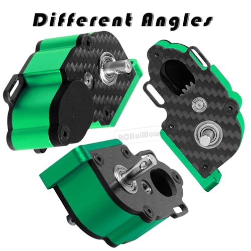 LCG Center Gearbox Transmission Box Upgrades Part for SCX10 SCX10 II 90046 90047 1/10 RC Crawler Car,Aluminum Middle Transmimssion Gearbox,Green - color: Green(1pc)