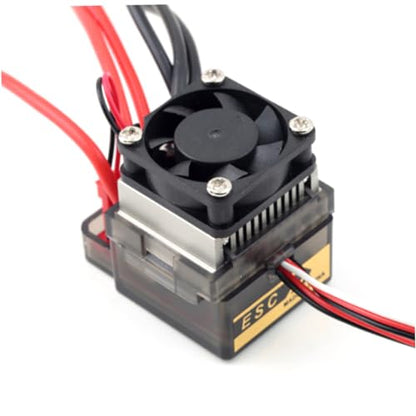 Generic Rc Car Brushed Esc with 320a Waterproof Speed Controller Includes Brake Cooling Fan Easy to Install