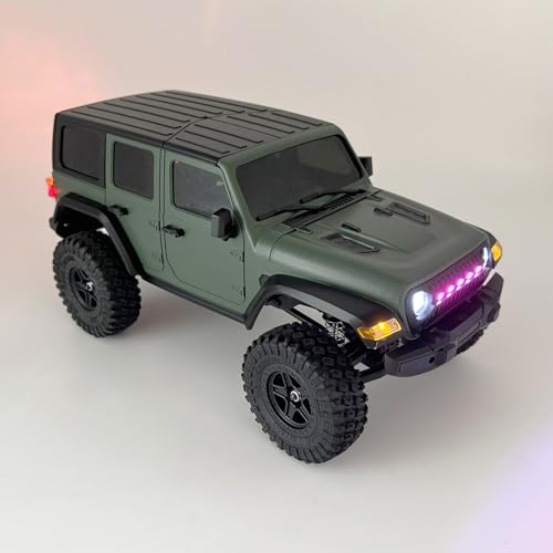 WPLDEWAN 1/18 RC Crawler RC Jeep Remote Control Truck Off Road RC Rock Crawler 4x4 RTR All Terrain 370 Brushed Motor 2.4GHz Fully Proportional 3 Range Speed Upgrade Chassis Model Hobby Toy for Adult