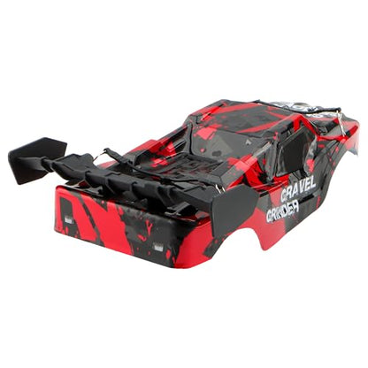 9005E RC Car Shell Body Cover PX9000-04 RC Car Assembly Accessories Replacement Spare Parts for 9003E 9005E 003E 1:14 Scale RC Cars Trucks Vehicle (Red-Black)