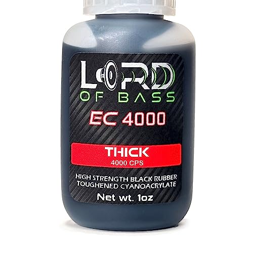 Premium Grade Cyanoacrylate (CA) Super Glue 1 oz Black Rubber Toughened Thick 4000 CPS Viscosity