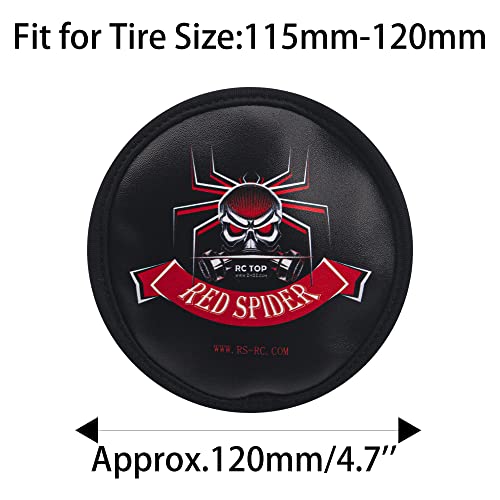 1/10 RC Simulation Leather Spare Tires Cover Accessories Compatible with Traxxas TRX-4 Tamiya CC01 Axial SCX10 Wraith D90 Redcat HSP 1/10 RC Crawler Truck (Red Spider) - style: Red Spider