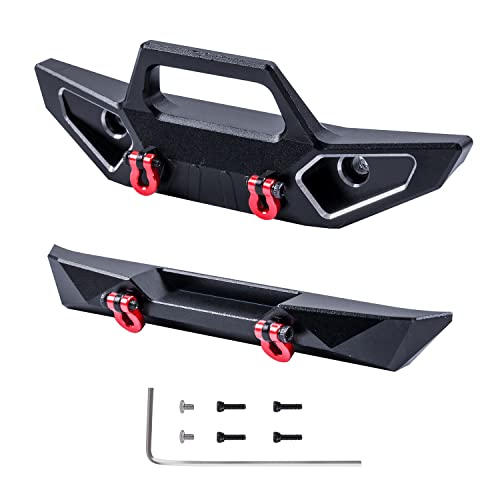 Aluminum Front&Rear Bumper for AXIAL SCX24 Jeep JLU AXI00002 1/24 RC Crawler Car Upgrade